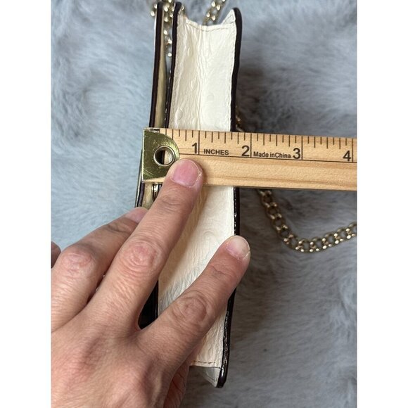 Kate Spade Alexander Avenue Isabeli Ostrich Crossbody Chain Bag Clutch - Picture 13 of 14